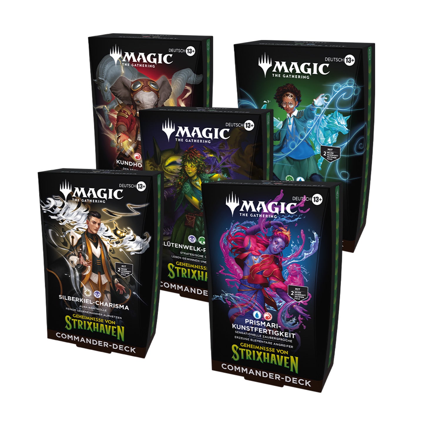 MTG Geheimnisse von Strixhaven Commander Deck Bundle (5 Decks) – Magic: The Gathering | Deutsch