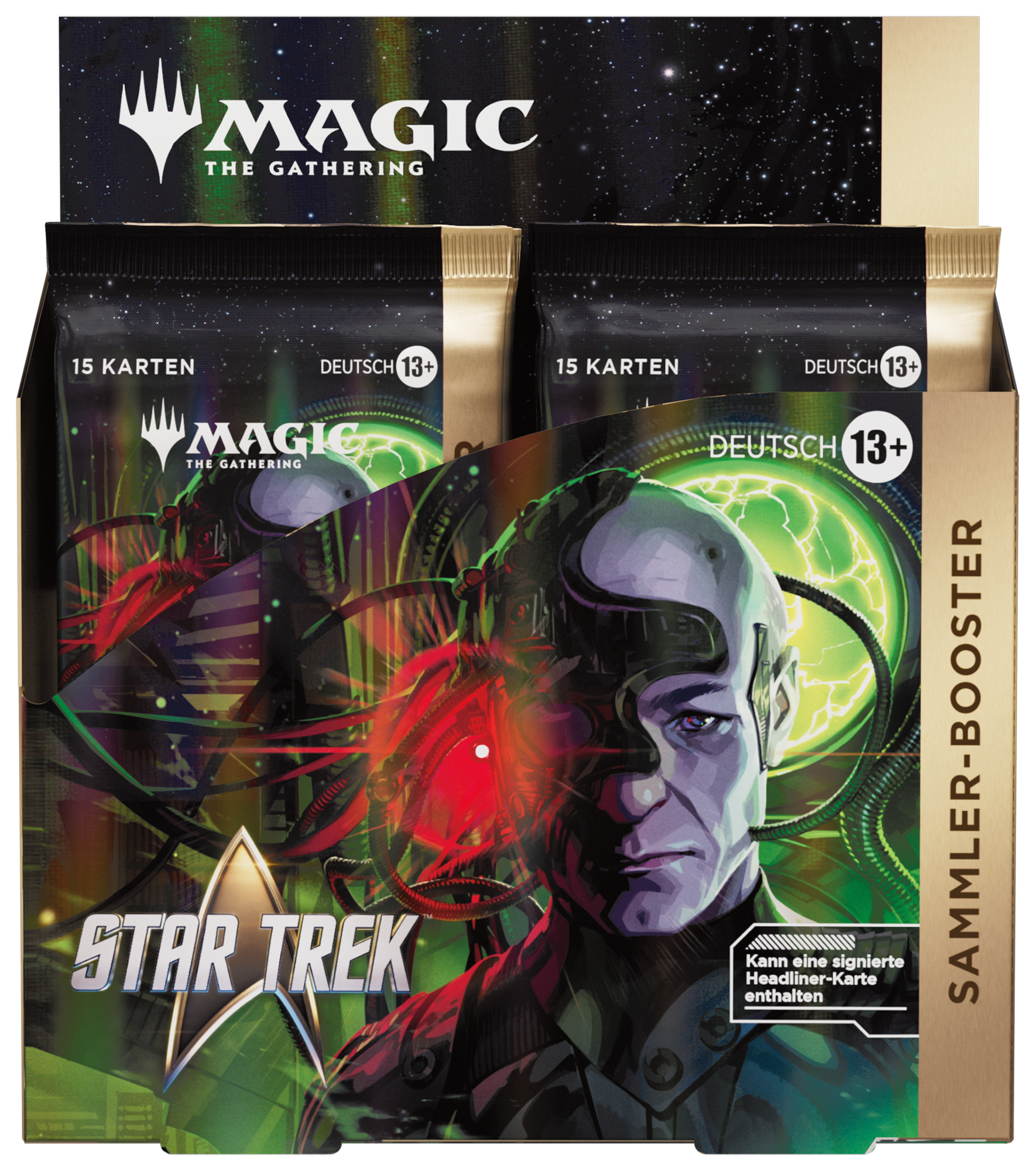 MTG Star Trek Collector Booster Display (12 Boosters) Deutsch – Booster-Nahaufnahme