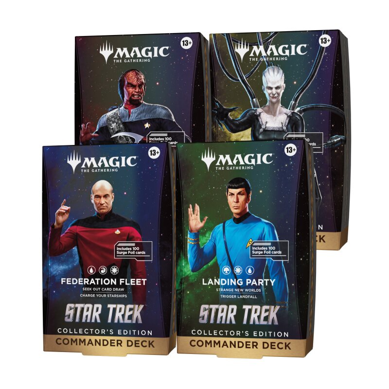 MTG Star Trek Collector's Edition Commander Deck Set – Alle 4 Decks (Englisch)